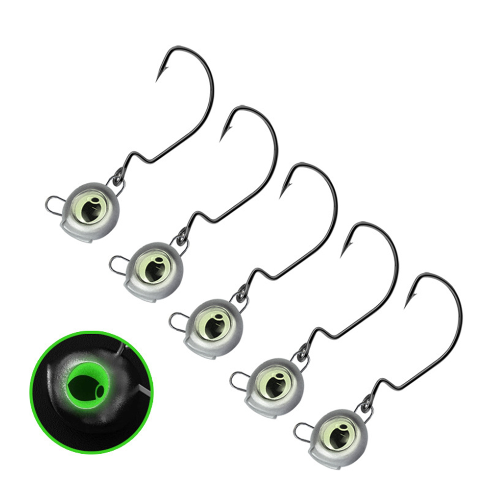 10pcs Weedless Jig Heads with  – обзор и цена Fishing Hook Weedless