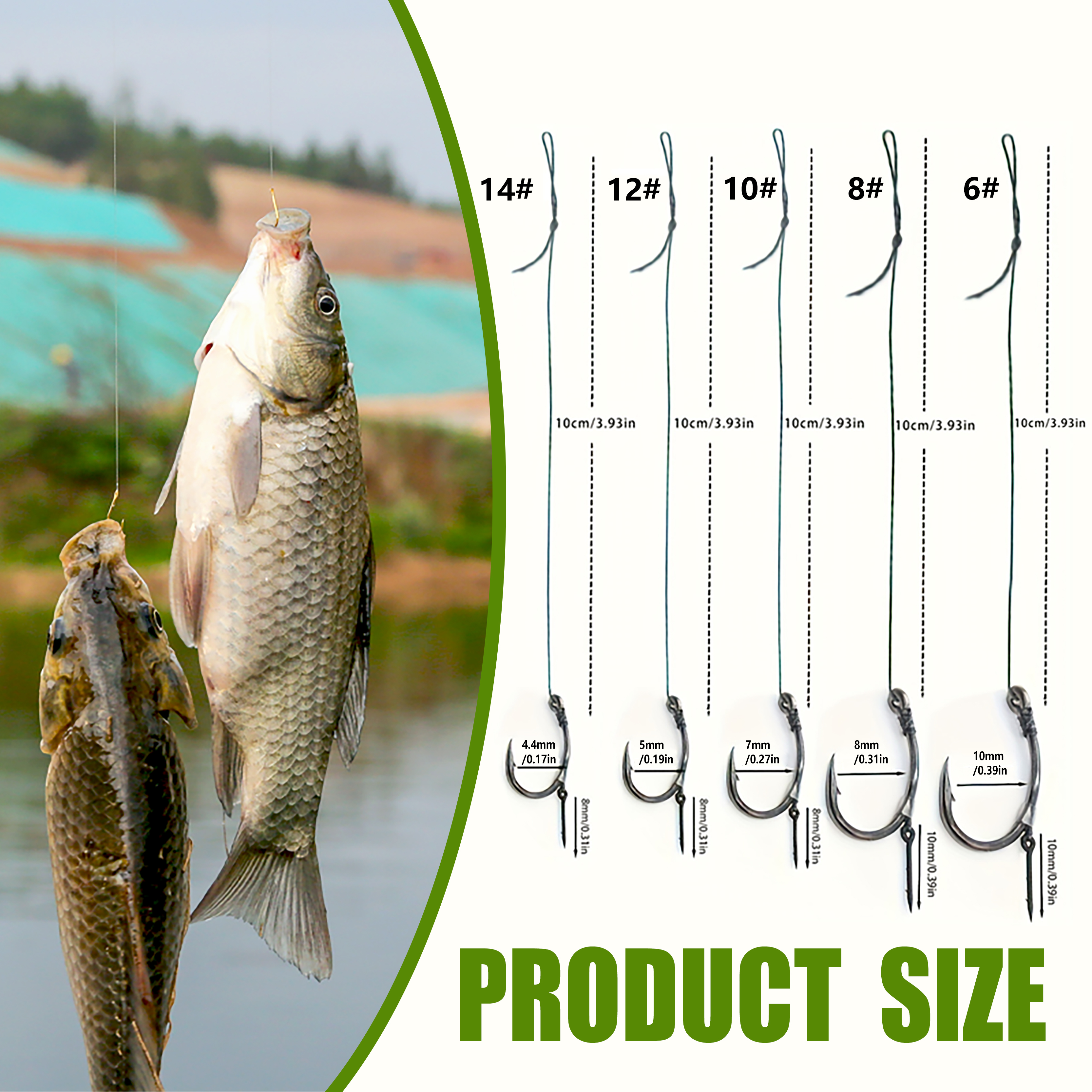 Carp Fishing Rigs Pre Tied, Me – обзор и цена Fishing Hook Assortment
