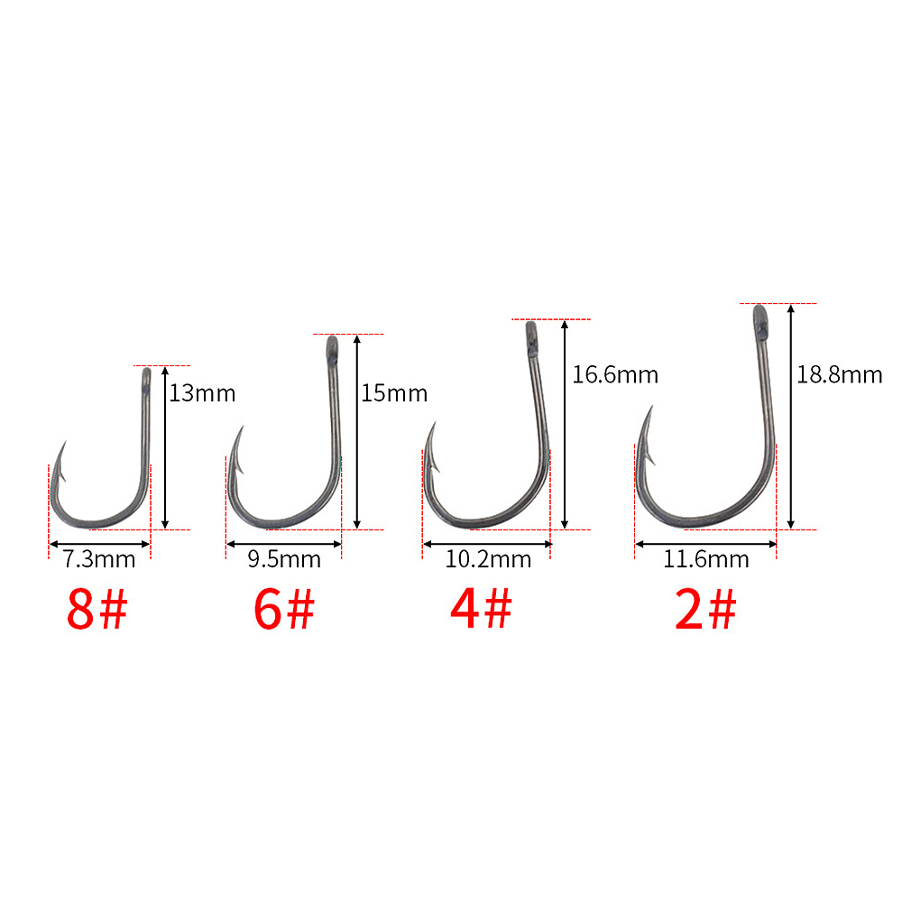 ABST  50Pcs Barbed Coated Carp – обзор и цена Fishing Hook