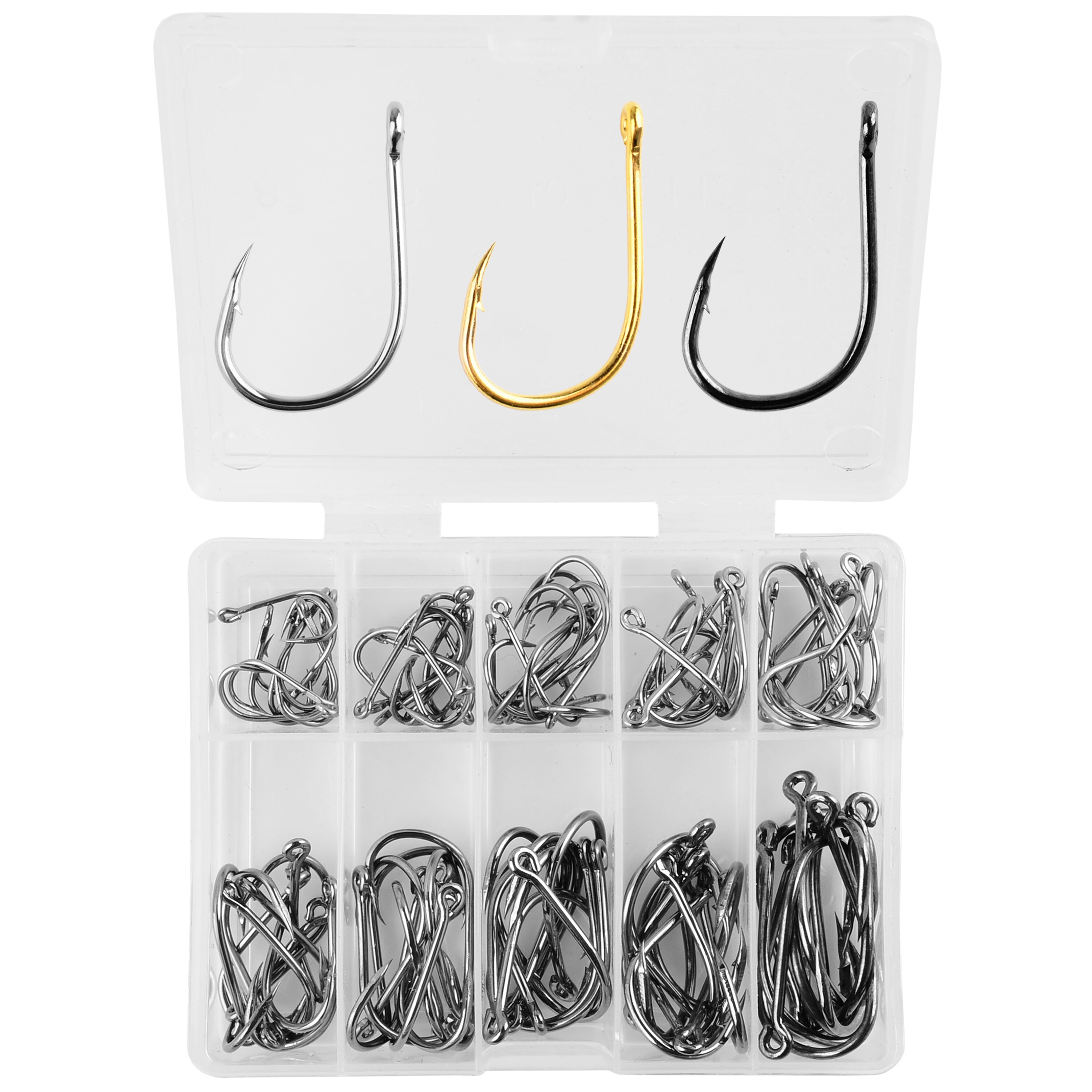 New【100Pcs Fishing Hooks Set C – обзор и цена Fishing Hook Circle