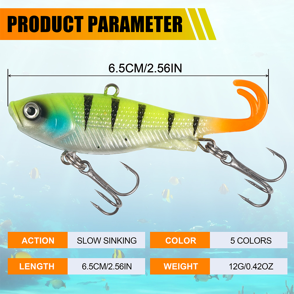 10Pcs/5Pcs Soft Fishing Lures  – обзор и цена Fishing Hook Treble