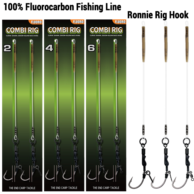 6PCS/10PCS Ronnie rig 3 Styles – обзор и цена Fishing Hook Barbless