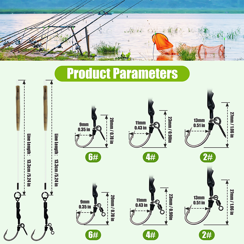 6PCS/10PCS Ronnie rig 3 Styles – обзор и цена Fishing Hook Barbless